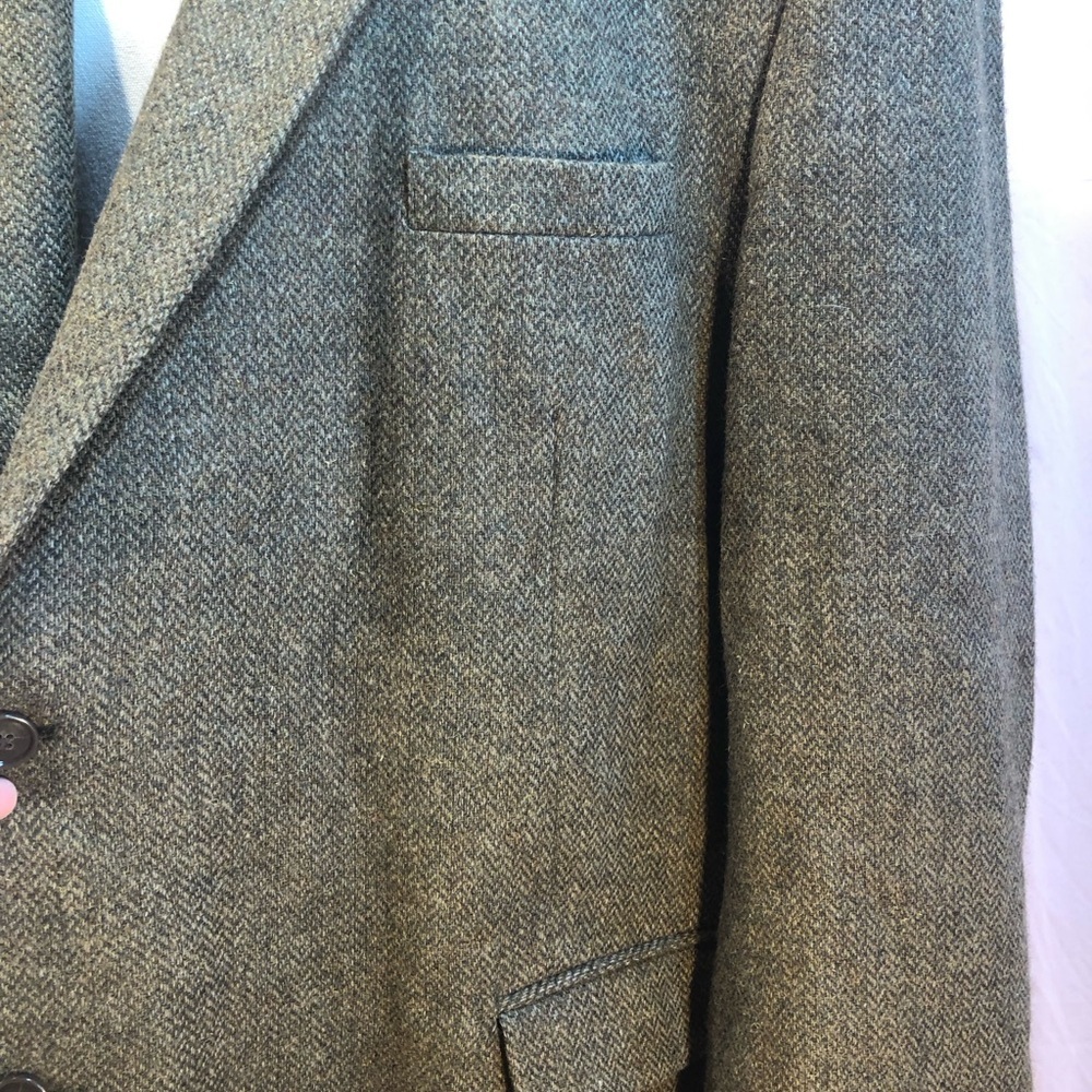 100% Wool Gray Men's Blazer Suit Coat Size Large - Picture 8 of 9